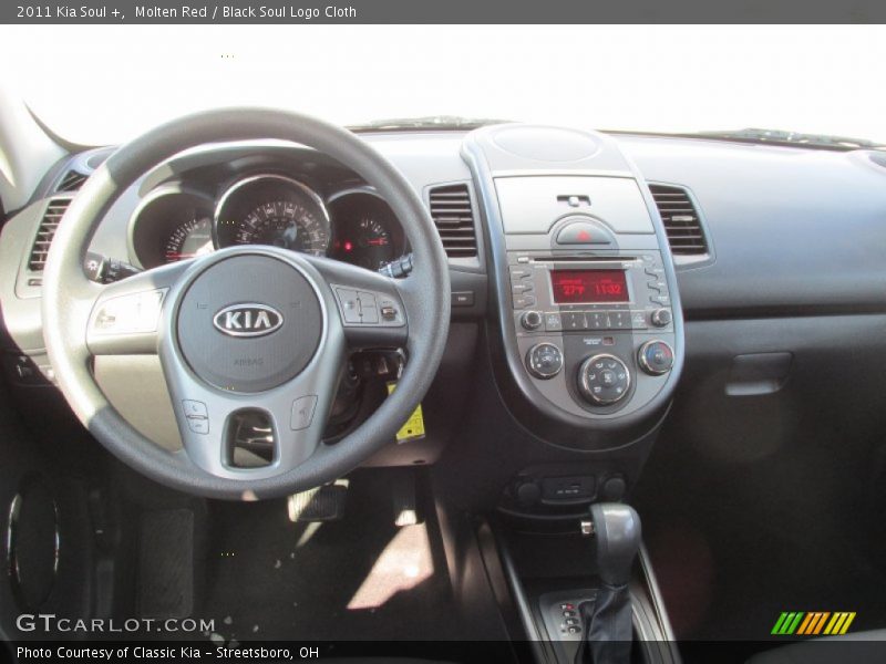 Molten Red / Black Soul Logo Cloth 2011 Kia Soul +