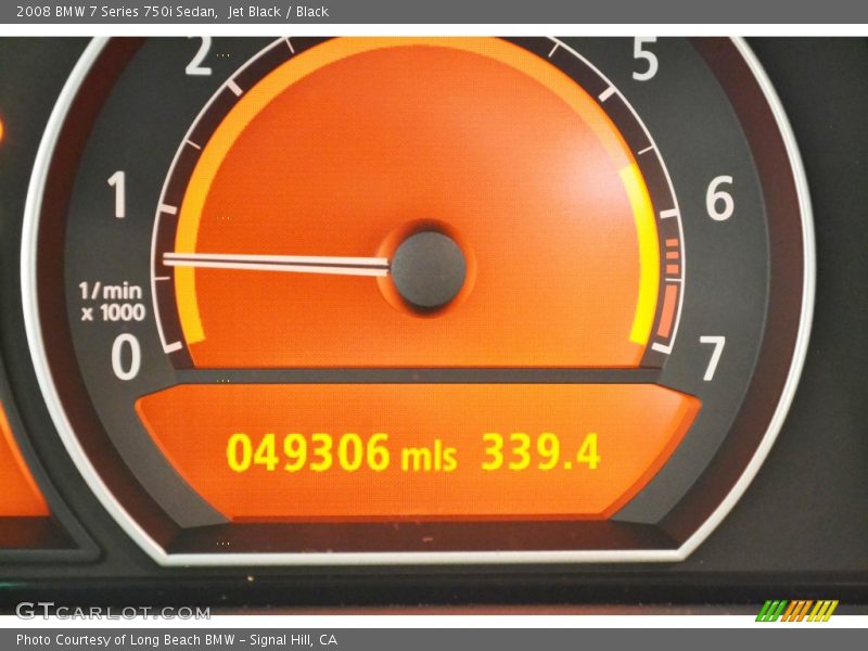 Jet Black / Black 2008 BMW 7 Series 750i Sedan