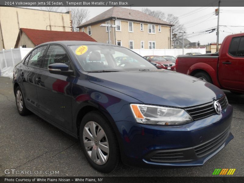 Tempest Blue Metallic / Titan Black 2014 Volkswagen Jetta SE Sedan