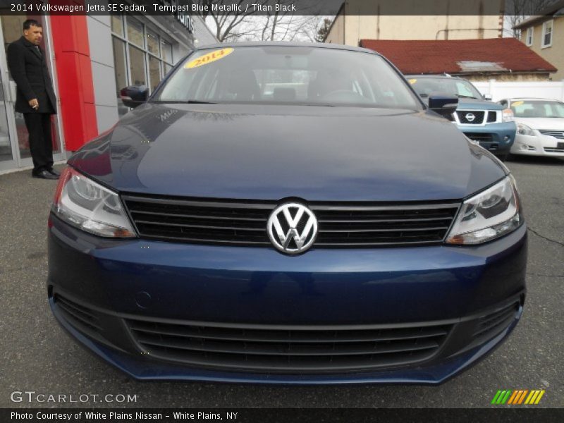 Tempest Blue Metallic / Titan Black 2014 Volkswagen Jetta SE Sedan