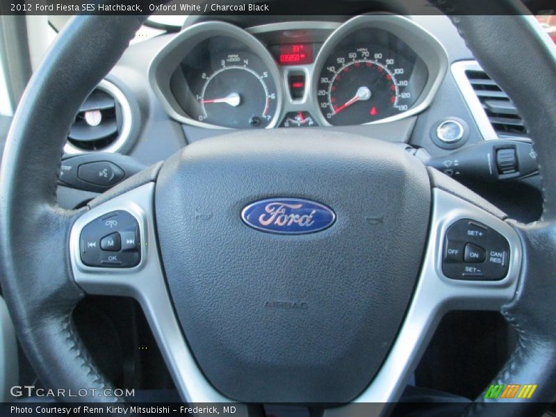 Oxford White / Charcoal Black 2012 Ford Fiesta SES Hatchback