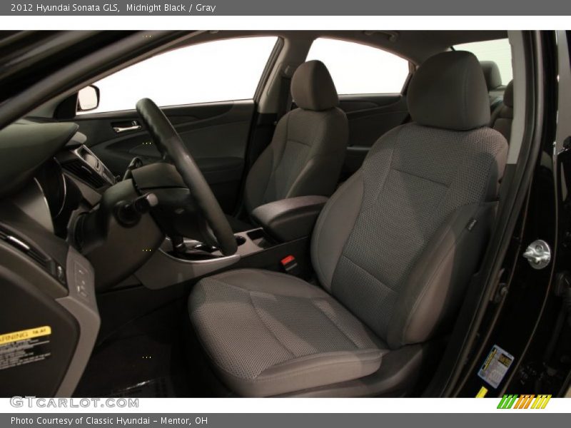 Midnight Black / Gray 2012 Hyundai Sonata GLS