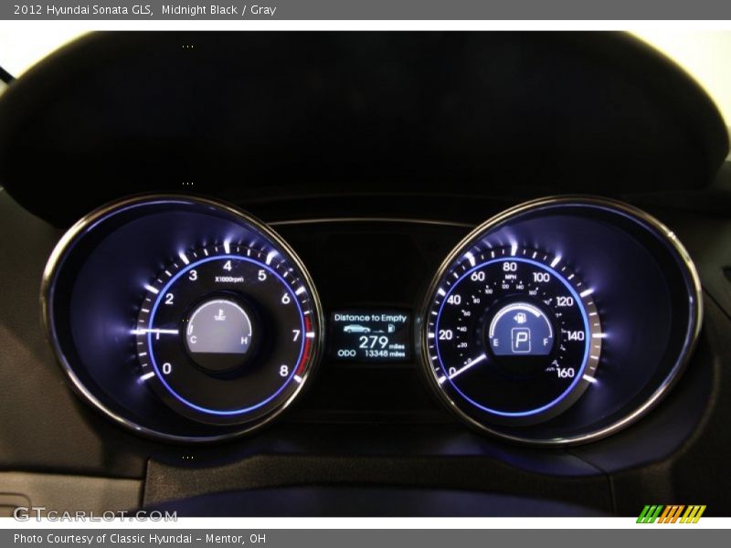 Midnight Black / Gray 2012 Hyundai Sonata GLS