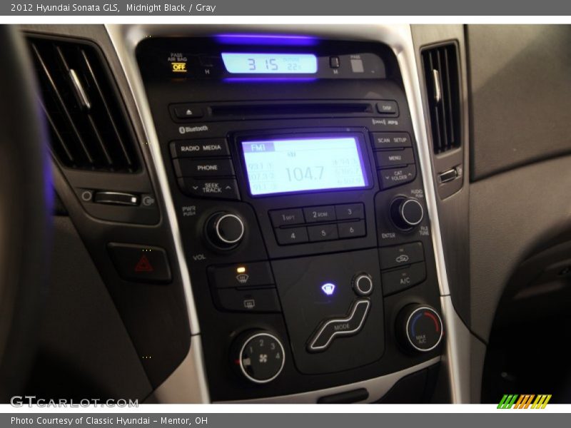 Midnight Black / Gray 2012 Hyundai Sonata GLS