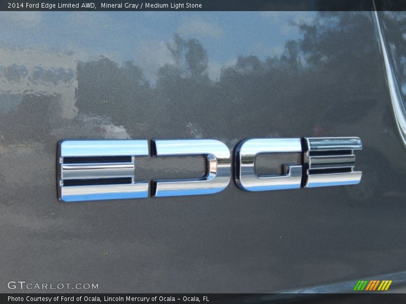 Mineral Gray / Medium Light Stone 2014 Ford Edge Limited AWD
