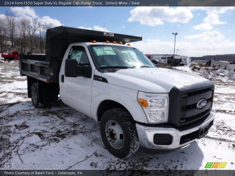 Front 3/4 View of 2014 F350 Super Duty XL Regular Cab Dump Truck