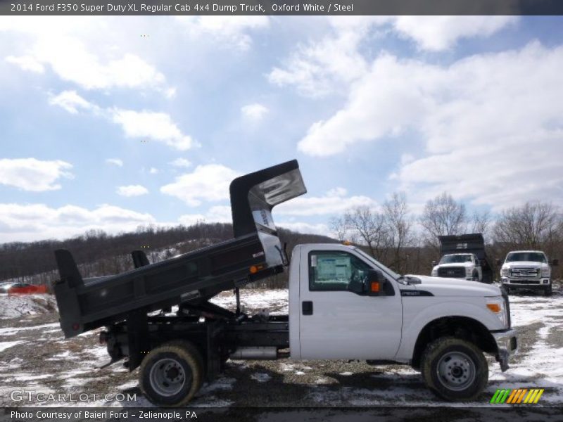 Oxford White / Steel 2014 Ford F350 Super Duty XL Regular Cab 4x4 Dump Truck