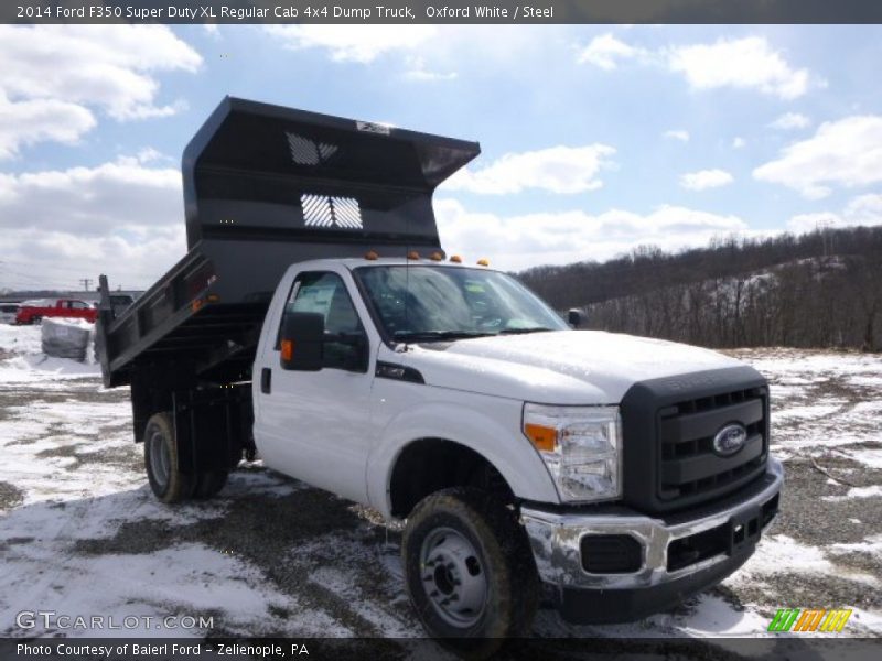 Oxford White / Steel 2014 Ford F350 Super Duty XL Regular Cab 4x4 Dump Truck