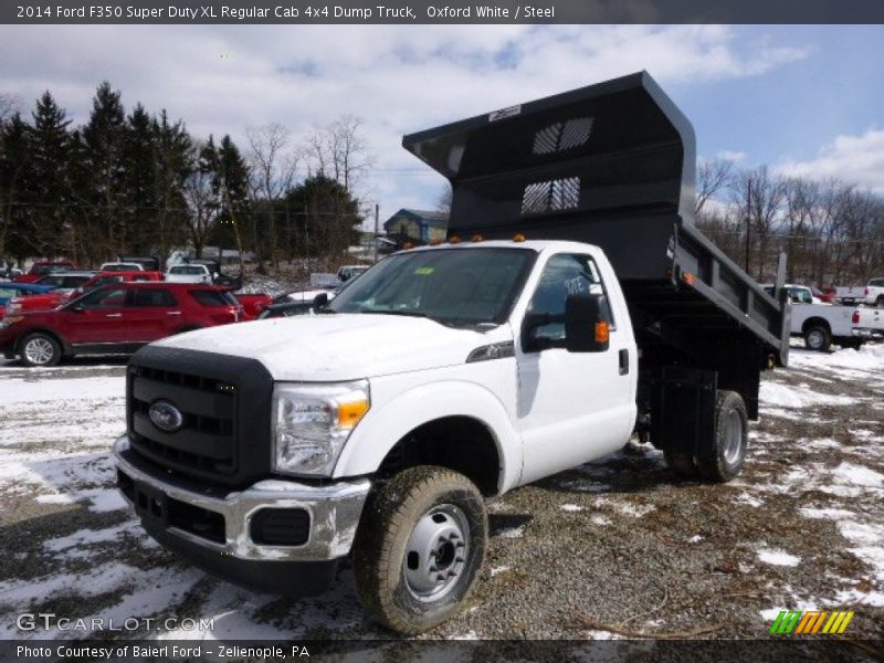 Front 3/4 View of 2014 F350 Super Duty XL Regular Cab 4x4 Dump Truck