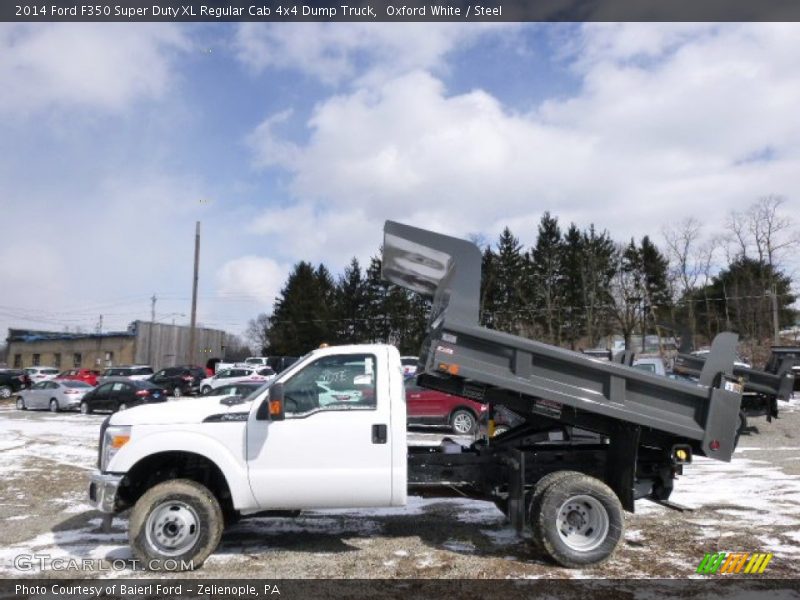 Oxford White / Steel 2014 Ford F350 Super Duty XL Regular Cab 4x4 Dump Truck
