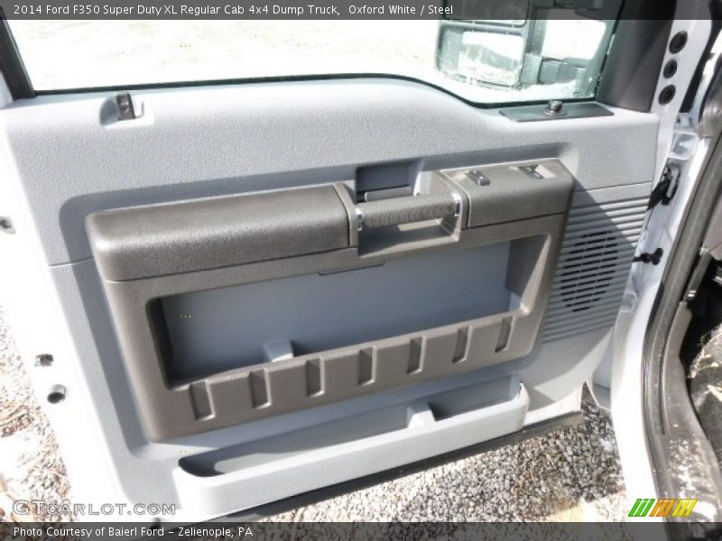 Oxford White / Steel 2014 Ford F350 Super Duty XL Regular Cab 4x4 Dump Truck