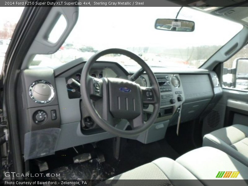 Sterling Gray Metallic / Steel 2014 Ford F250 Super Duty XLT SuperCab 4x4