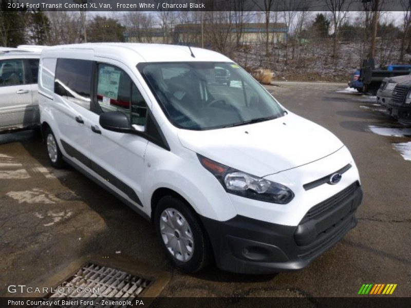 Frozen White / Charcoal Black 2014 Ford Transit Connect XL Van