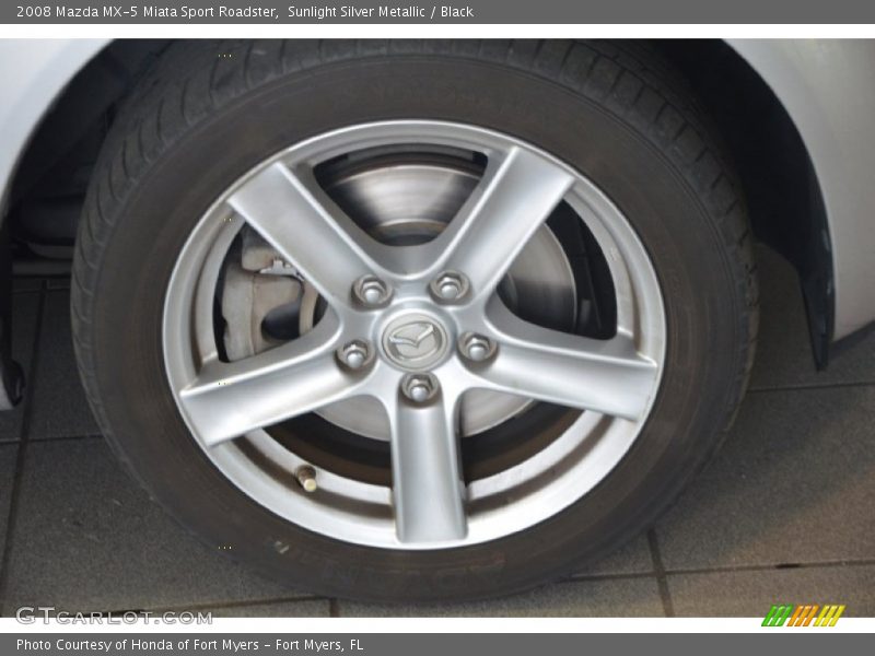 Sunlight Silver Metallic / Black 2008 Mazda MX-5 Miata Sport Roadster