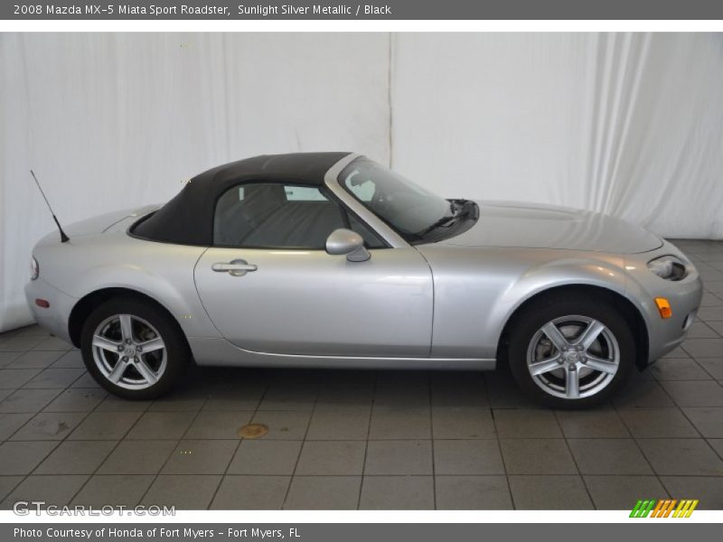 Sunlight Silver Metallic / Black 2008 Mazda MX-5 Miata Sport Roadster