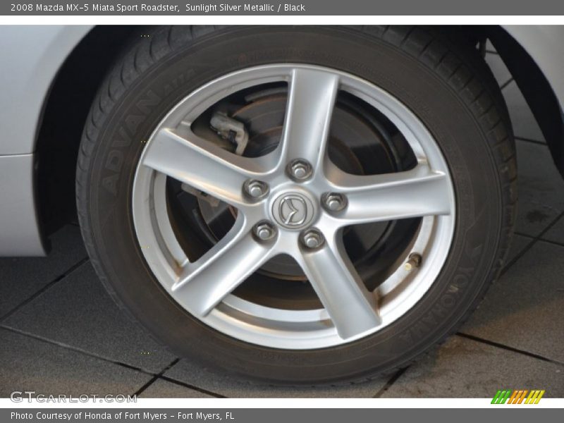 Sunlight Silver Metallic / Black 2008 Mazda MX-5 Miata Sport Roadster
