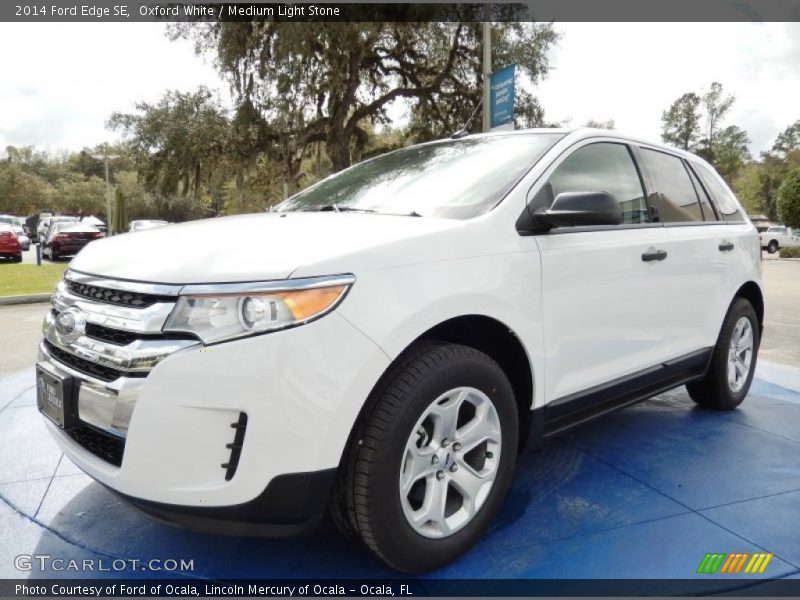Oxford White / Medium Light Stone 2014 Ford Edge SE