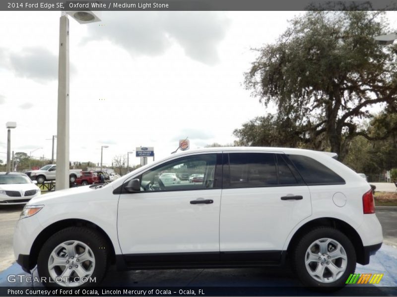 Oxford White / Medium Light Stone 2014 Ford Edge SE