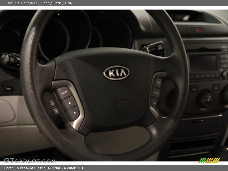 Ebony Black / Gray 2009 Kia Optima LX