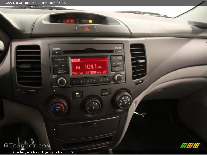 Ebony Black / Gray 2009 Kia Optima LX