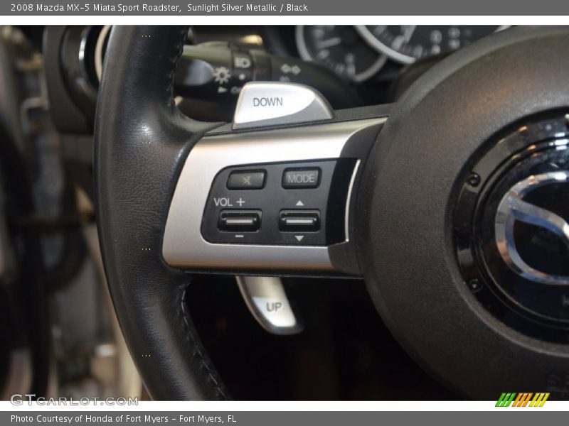 Sunlight Silver Metallic / Black 2008 Mazda MX-5 Miata Sport Roadster