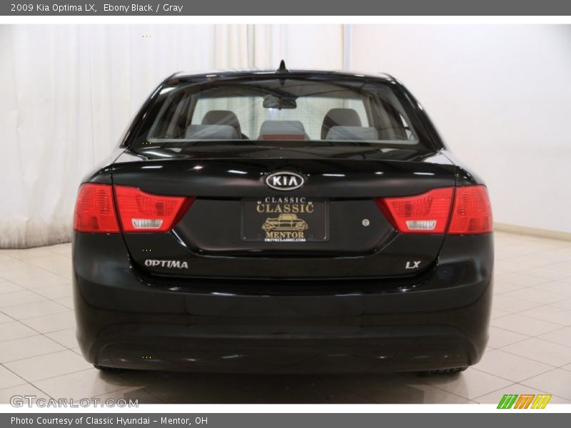 Ebony Black / Gray 2009 Kia Optima LX