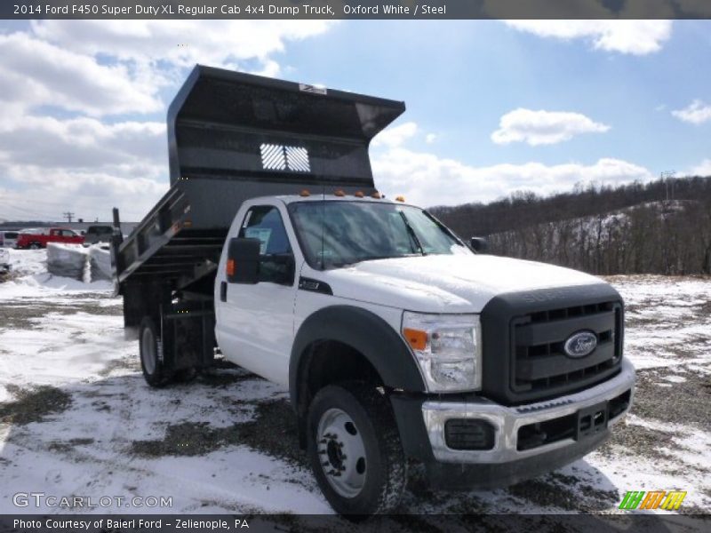 Oxford White / Steel 2014 Ford F450 Super Duty XL Regular Cab 4x4 Dump Truck