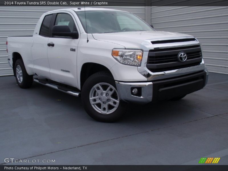 Super White / Graphite 2014 Toyota Tundra SR5 Double Cab