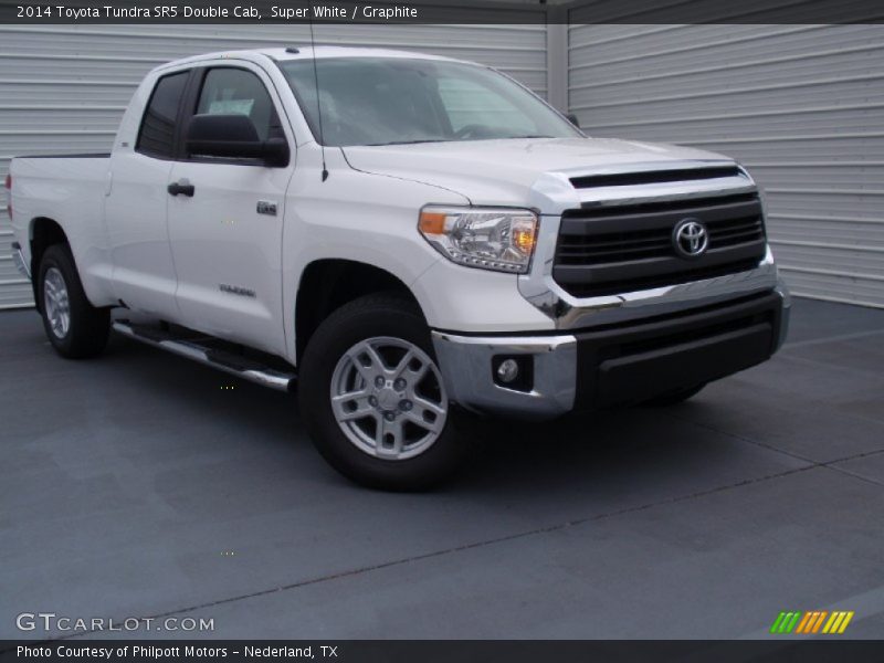 Super White / Graphite 2014 Toyota Tundra SR5 Double Cab