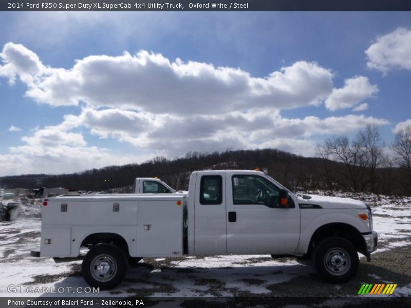 Oxford White / Steel 2014 Ford F350 Super Duty XL SuperCab 4x4 Utility Truck