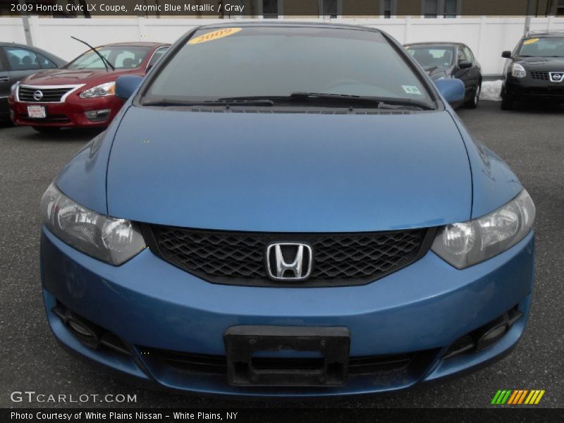 Atomic Blue Metallic / Gray 2009 Honda Civic LX Coupe