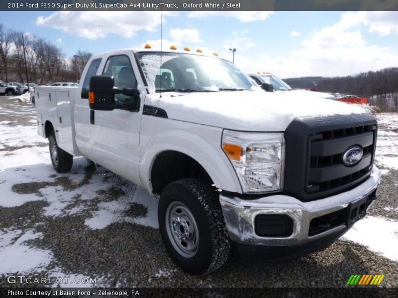 Oxford White / Steel 2014 Ford F350 Super Duty XL SuperCab 4x4 Utility Truck