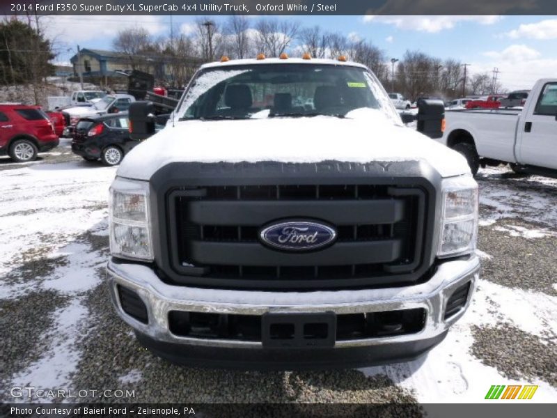 Oxford White / Steel 2014 Ford F350 Super Duty XL SuperCab 4x4 Utility Truck