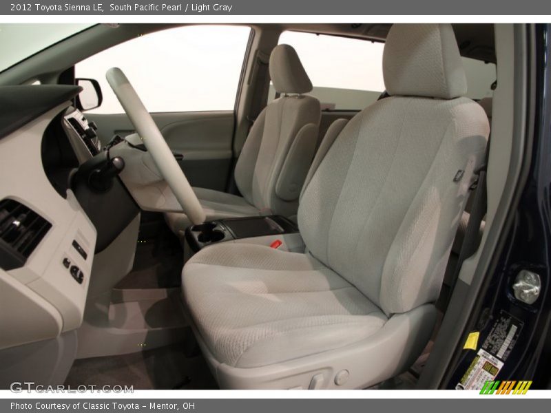 South Pacific Pearl / Light Gray 2012 Toyota Sienna LE