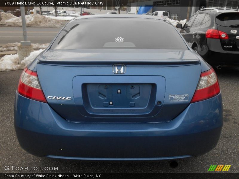 Atomic Blue Metallic / Gray 2009 Honda Civic LX Coupe