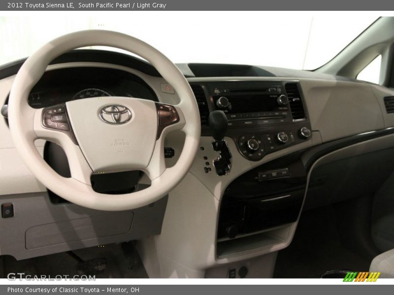 South Pacific Pearl / Light Gray 2012 Toyota Sienna LE