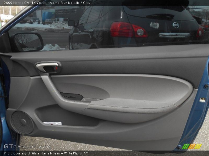 Atomic Blue Metallic / Gray 2009 Honda Civic LX Coupe