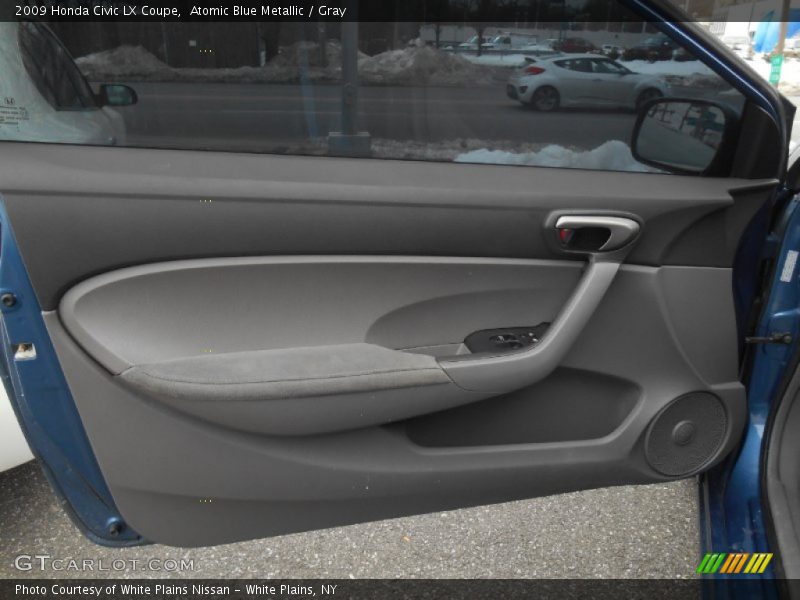 Atomic Blue Metallic / Gray 2009 Honda Civic LX Coupe