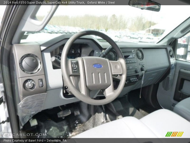 Oxford White / Steel 2014 Ford F350 Super Duty XL SuperCab 4x4 Utility Truck