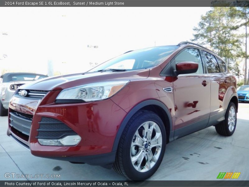 Sunset / Medium Light Stone 2014 Ford Escape SE 1.6L EcoBoost