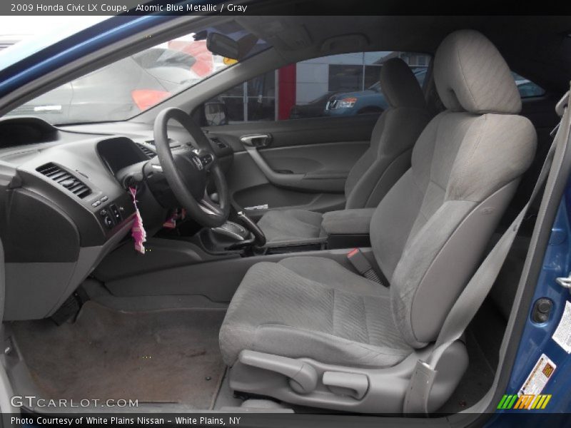 Atomic Blue Metallic / Gray 2009 Honda Civic LX Coupe