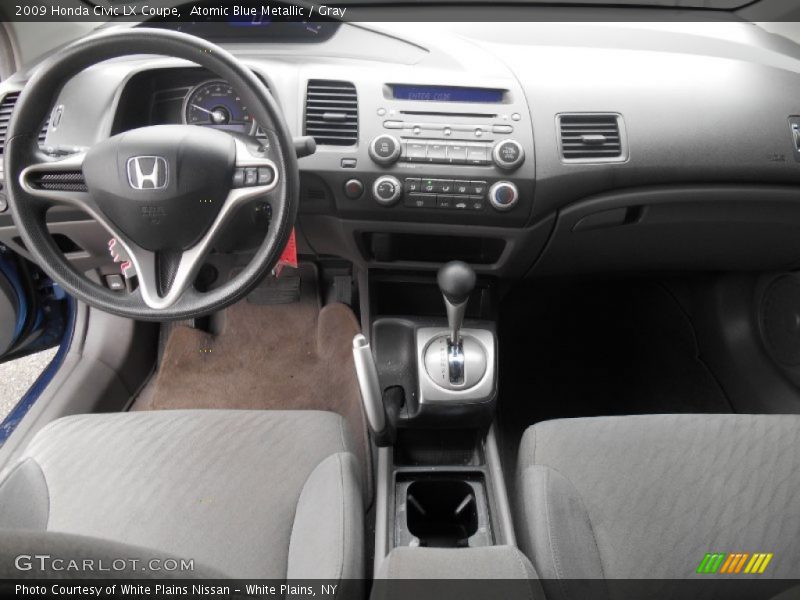 Atomic Blue Metallic / Gray 2009 Honda Civic LX Coupe