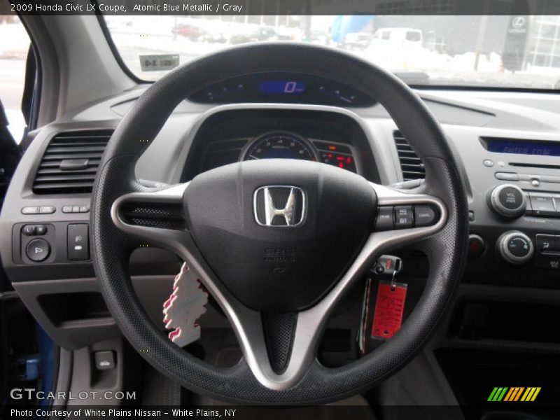Atomic Blue Metallic / Gray 2009 Honda Civic LX Coupe