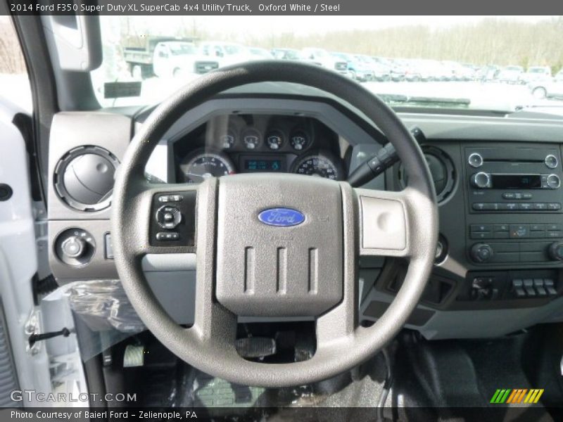 Oxford White / Steel 2014 Ford F350 Super Duty XL SuperCab 4x4 Utility Truck