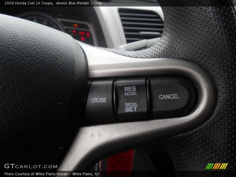 Atomic Blue Metallic / Gray 2009 Honda Civic LX Coupe