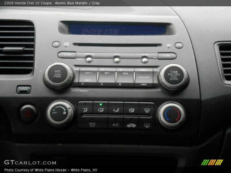 Atomic Blue Metallic / Gray 2009 Honda Civic LX Coupe
