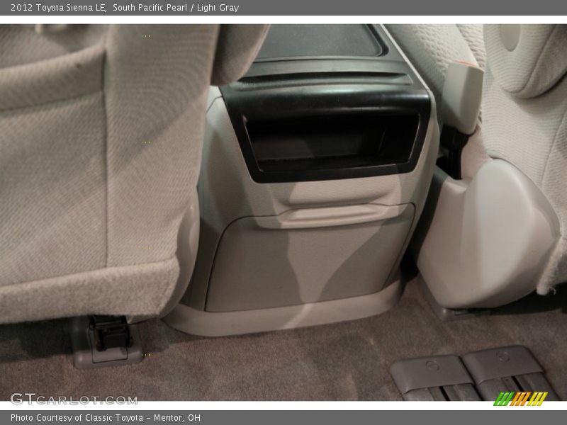 South Pacific Pearl / Light Gray 2012 Toyota Sienna LE