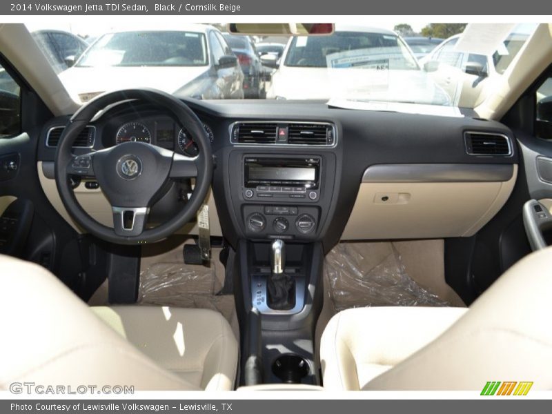 Black / Cornsilk Beige 2014 Volkswagen Jetta TDI Sedan