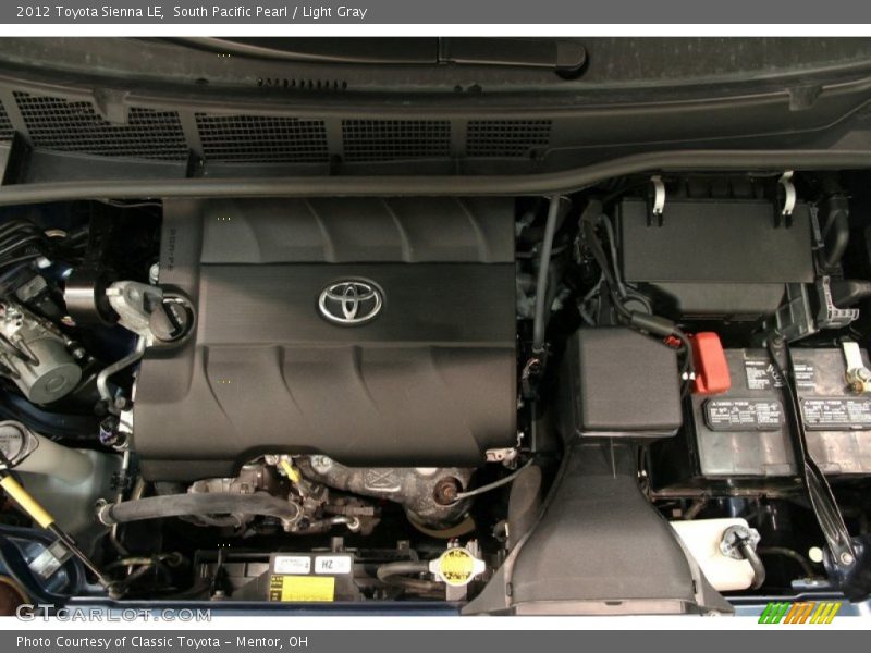 South Pacific Pearl / Light Gray 2012 Toyota Sienna LE