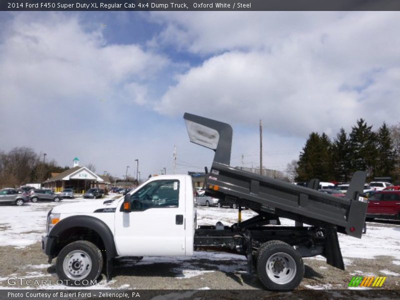 Oxford White / Steel 2014 Ford F450 Super Duty XL Regular Cab 4x4 Dump Truck